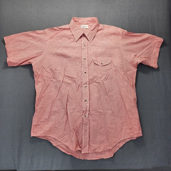 Vintage Orvis Mens Shirt Extra Large Red Gingham Check Heritage Print Demure - Picture 1 of 10
